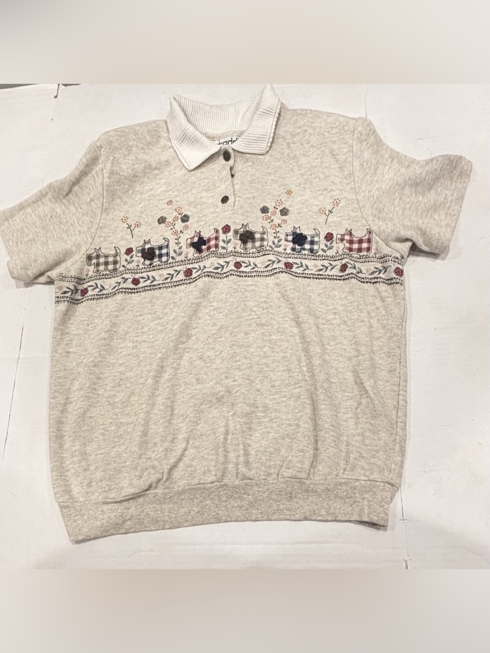 teddy Style 40232 Embroidered Polo in Gray Size 1X